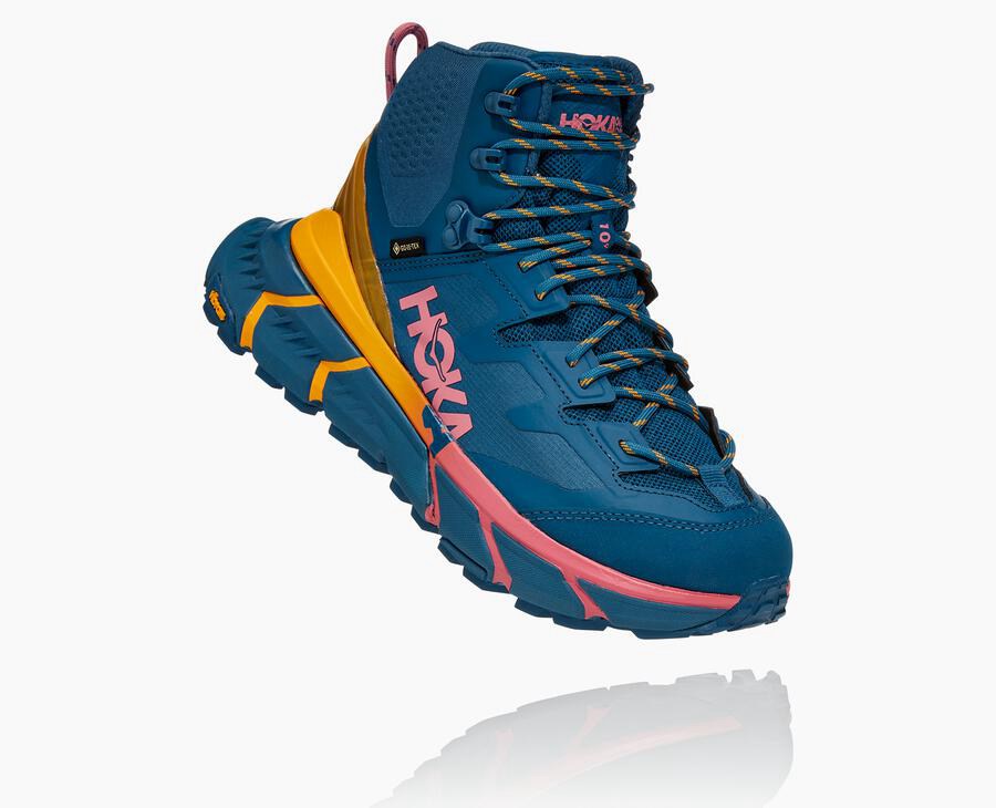 Hoka One One Tennine Hike Gore-Tex Vandringsskor Dam - Blå - LMQZE-0416